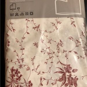 New IKEA Floral Print Queen comforter Duvet cover Queen Size 86” x 86”